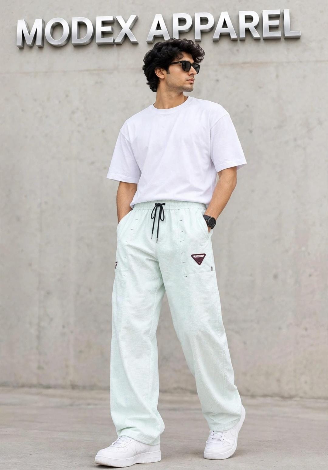 Men's Sportswear Textured Pants – Premium Casual Style | ModeX Apparel